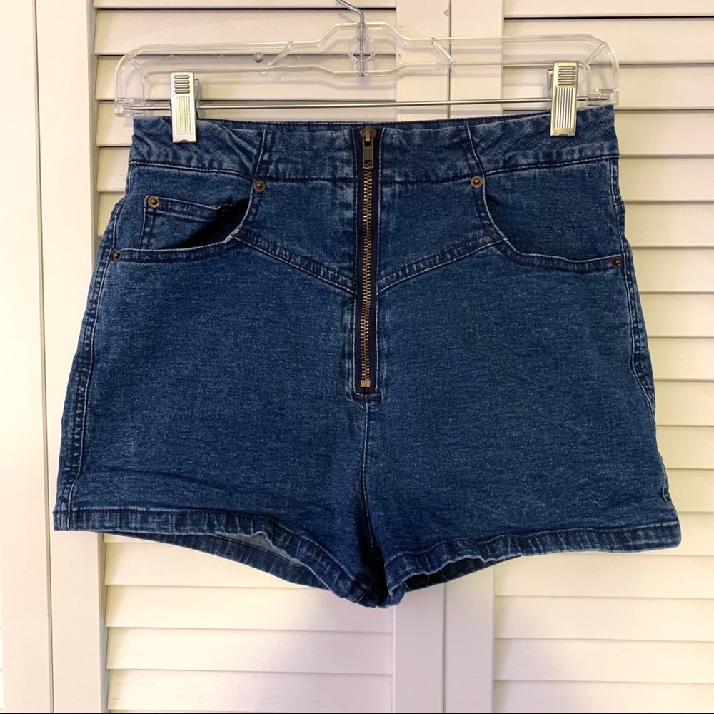 BDG Super High Rise Zip Up Short Short